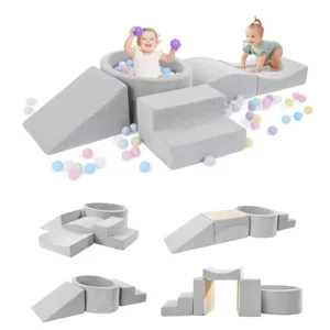 Foam Climbing Blocks with Ball Pit