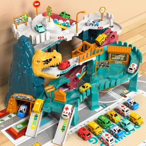 Dinosaur Mountain Race Track Playset