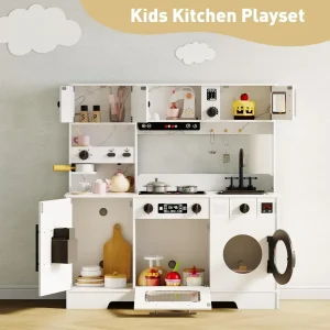 8-in-1 Wooden Play Kitchen Set