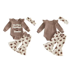 Flared Romper Football Sleeve Pants