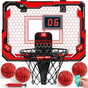 Mini Light Up Over The Door Basket Ball Hoop